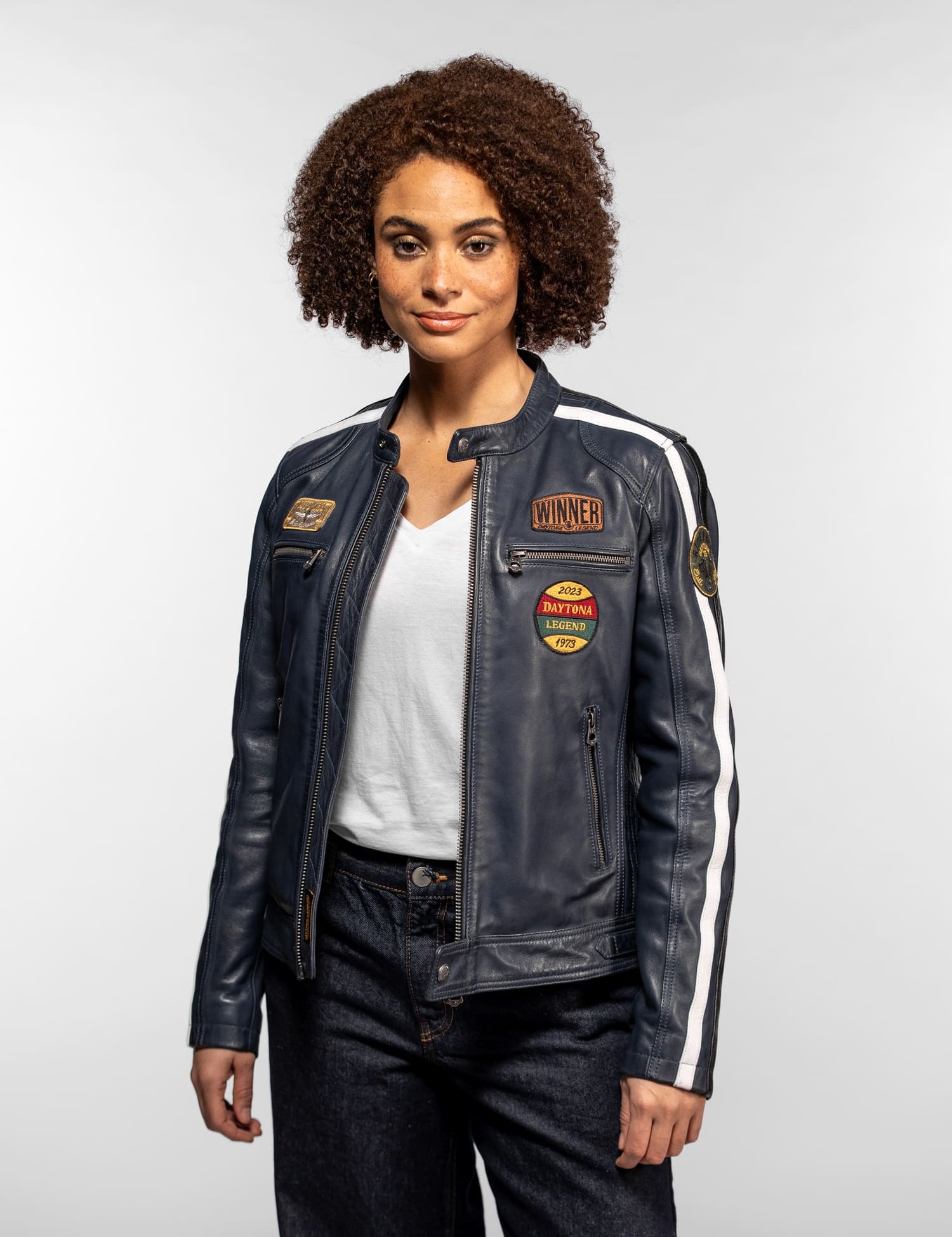 Wartburgin - Blouson moto vintage femme