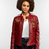 Wartburgin - Blouson moto vintage femme