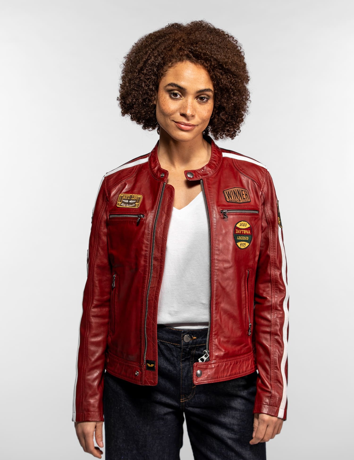 Wartburgin - Blouson moto vintage femme