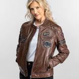 Walkorane - Women's Vintage Motorcycle Jacket