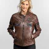 Walkorane - Women's Vintage Motorcycle Jacket