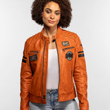 Walkorane - Women's Vintage Motorcycle Jacket