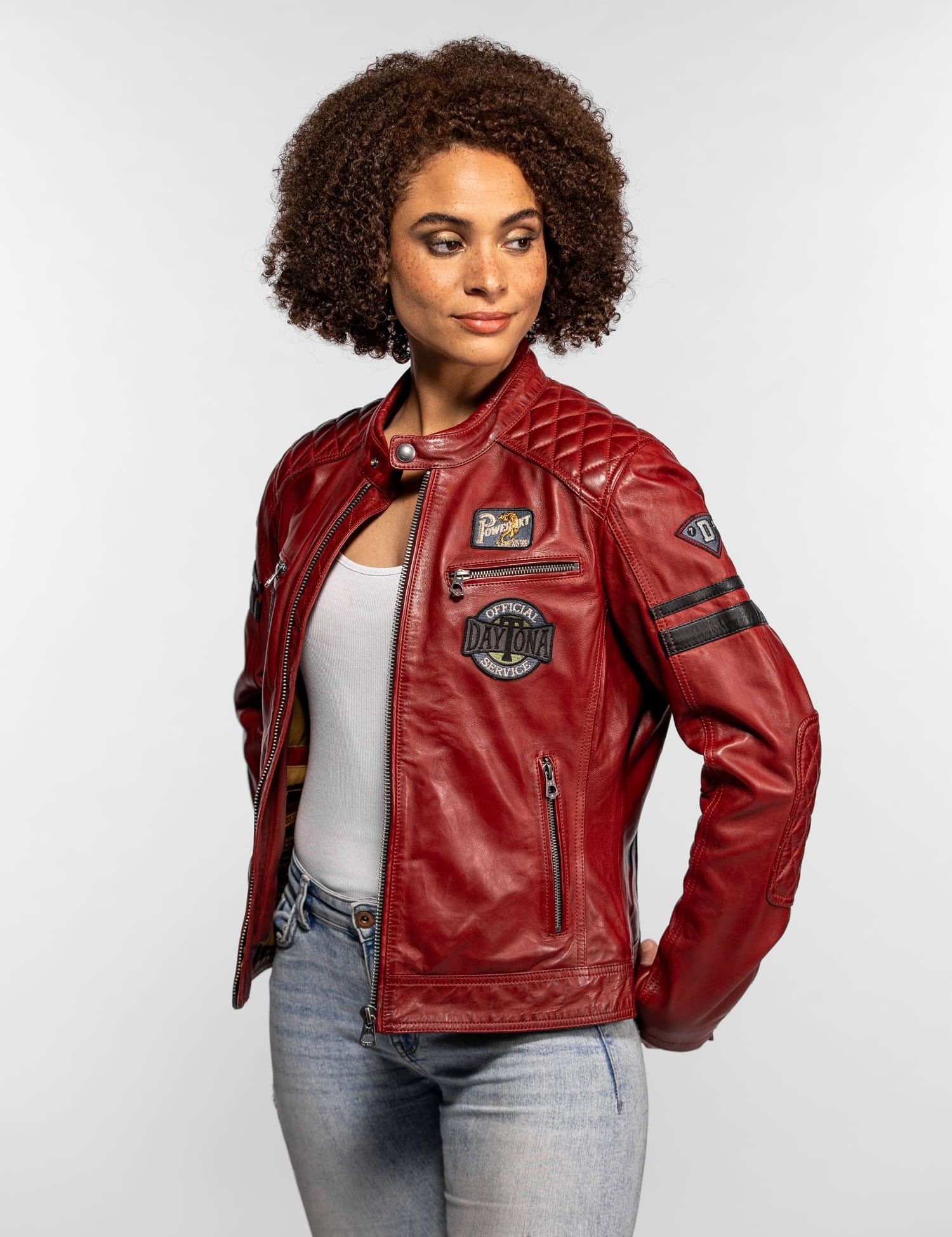 Walkorane - Blouson moto vintage femme