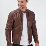 Collins - Blouson cuir homme - Homme