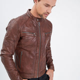 Collins - Blouson cuir homme - Homme