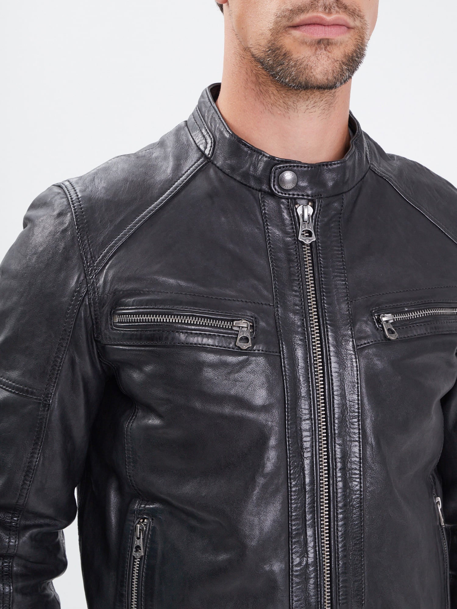 Collins - Blouson cuir homme - Homme