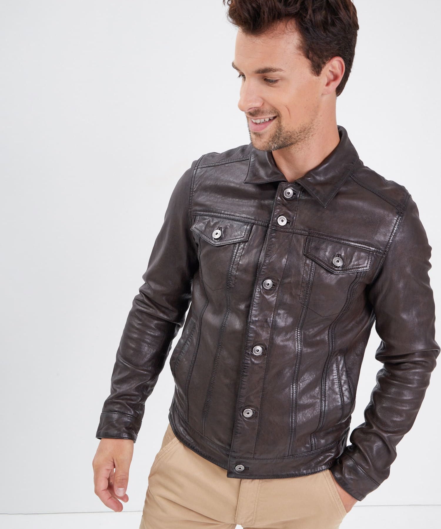 Baker - Blouson cuir homme - Accueil