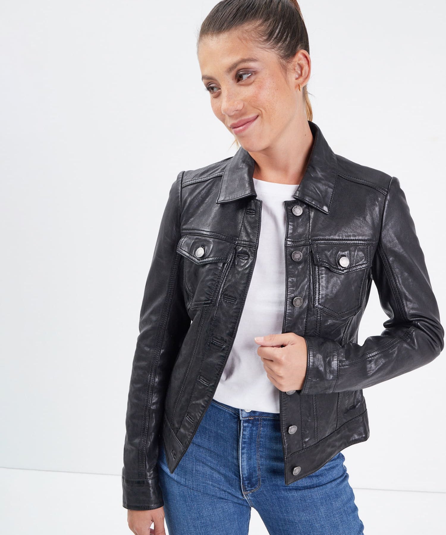 Janila - Blouson cuir femme - Accueil