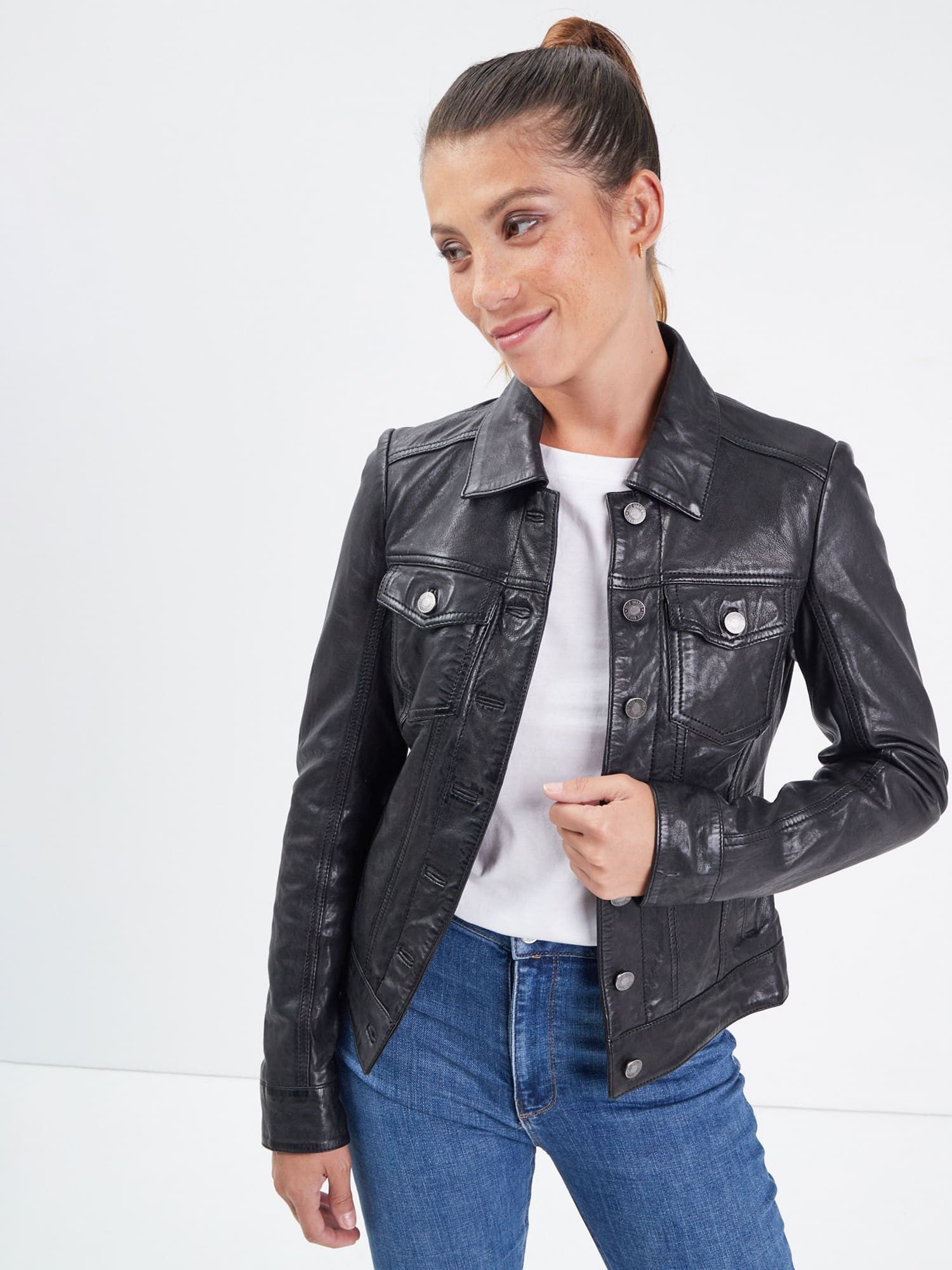 Janila - Blouson cuir femme - Accueil