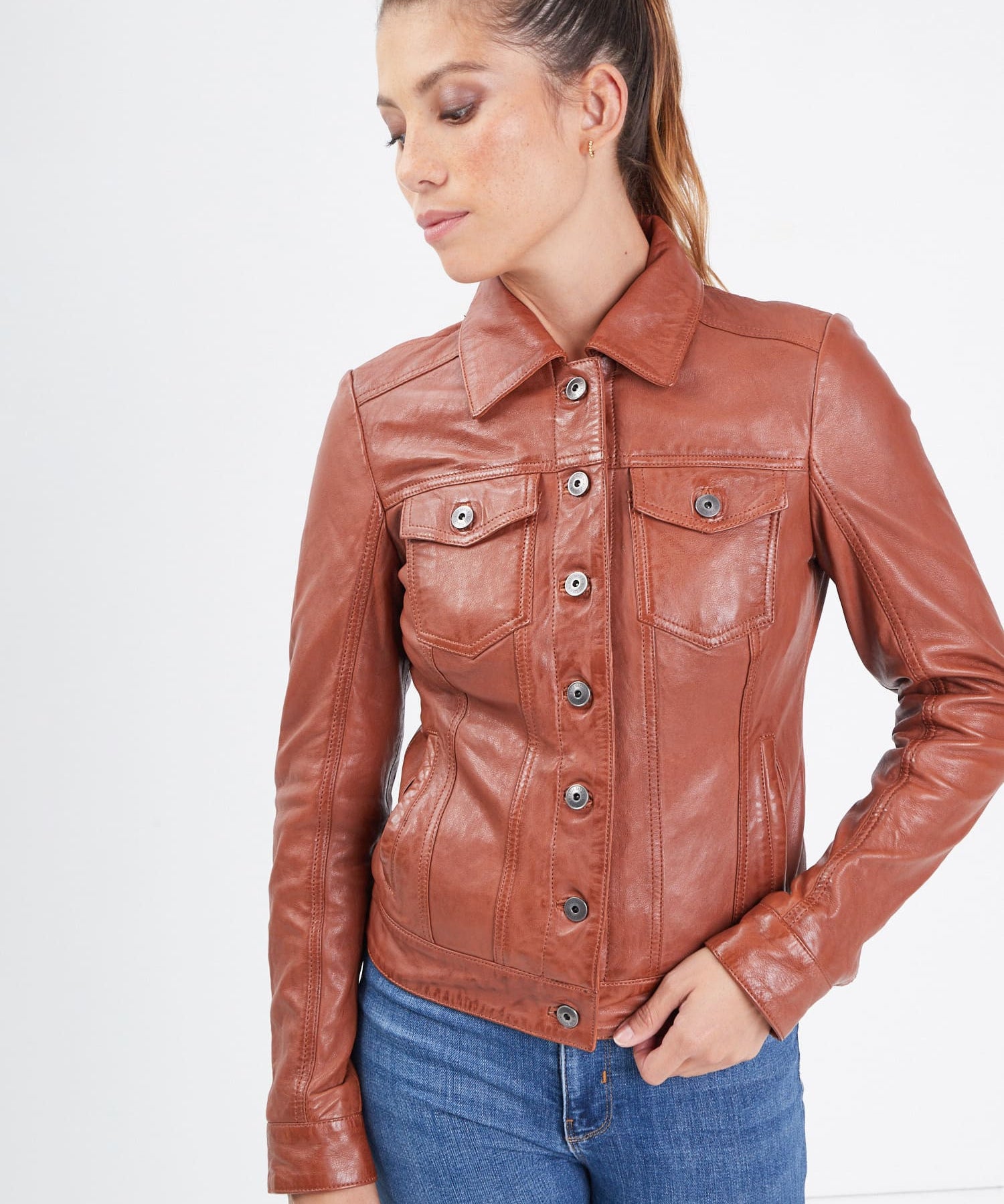 Janila - Blouson cuir femme - Accueil