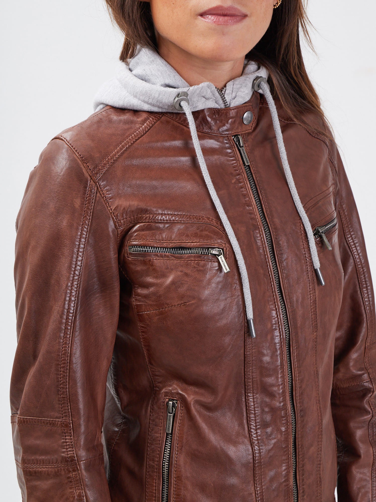 Silene + hood - Blouson cuir femme - Accueil