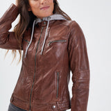 Silene + hood - Blouson cuir femme - Accueil