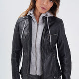 Silene + hood - Blouson cuir femme - Accueil