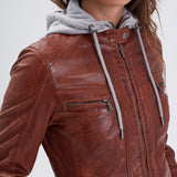 Silene + hood - Blouson cuir femme - Accueil