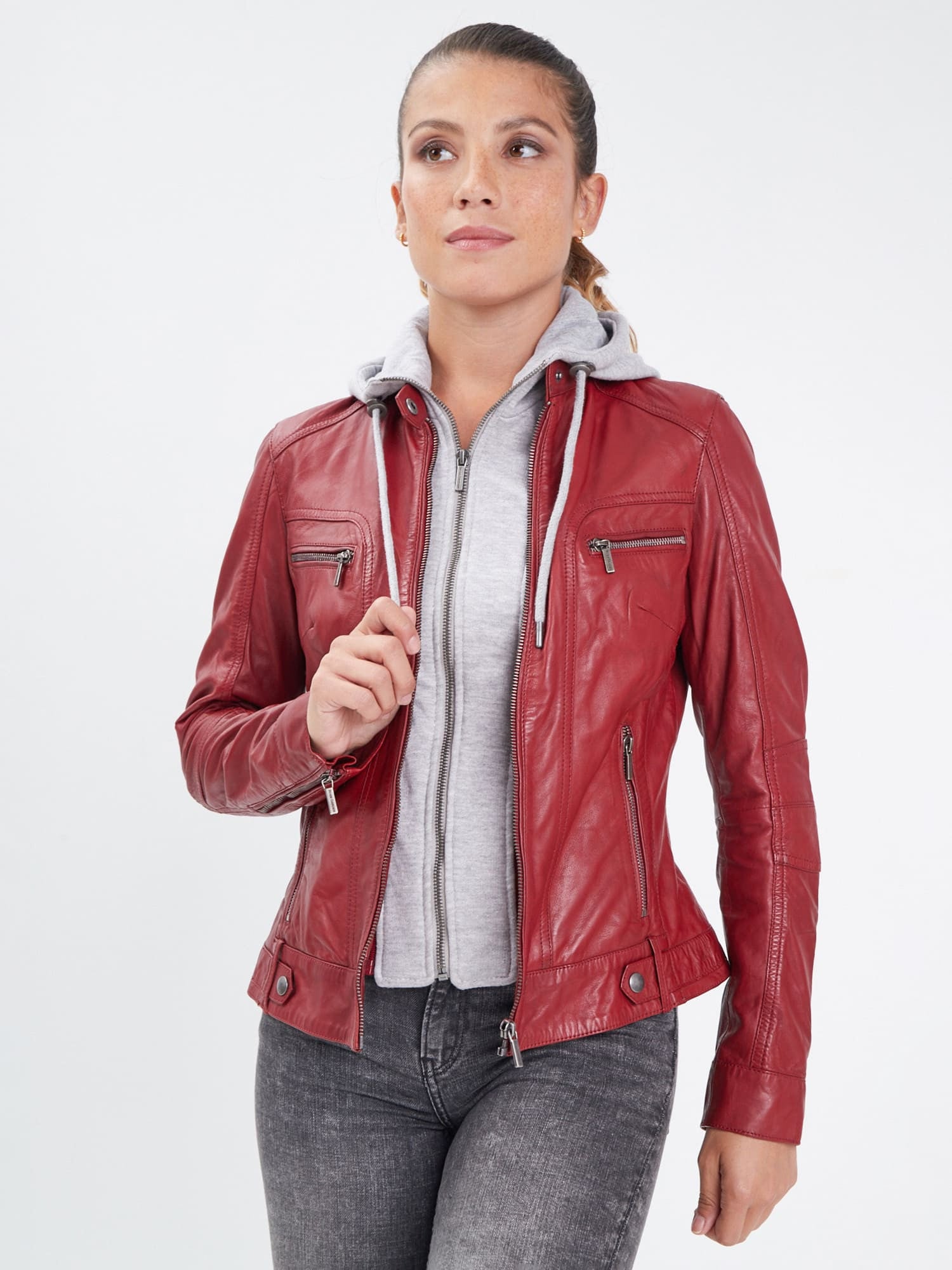 Silene + hood - Blouson cuir femme - Accueil