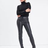 Dina - Pantalon cuir femme - Accueil