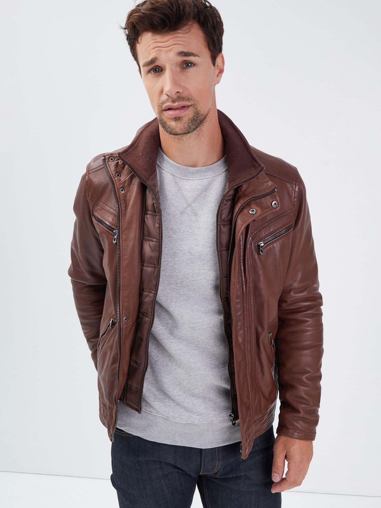 Falconero+ic - Blouson cuir homme - Homme