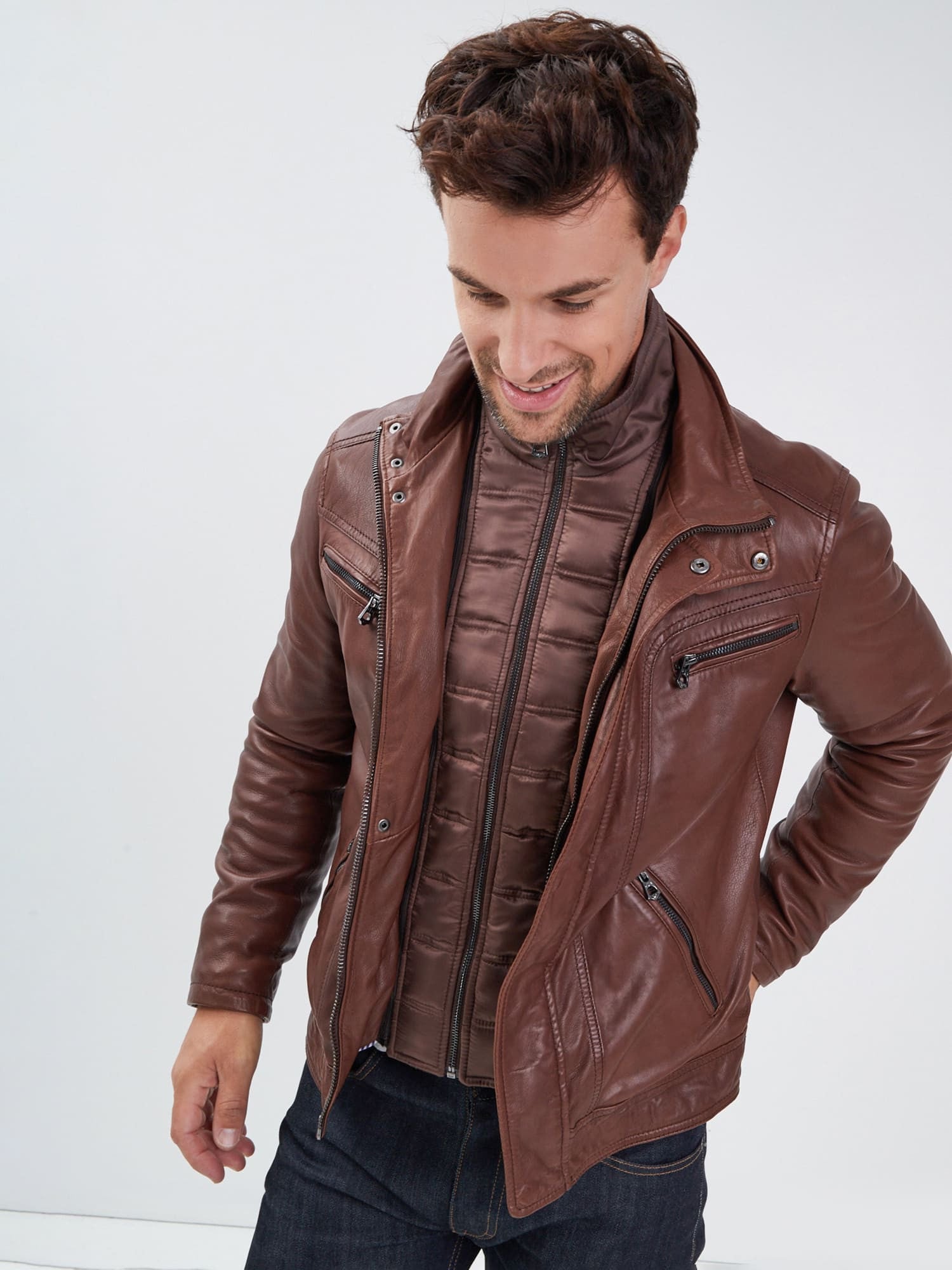 Falconero+ic - Blouson cuir homme - Homme