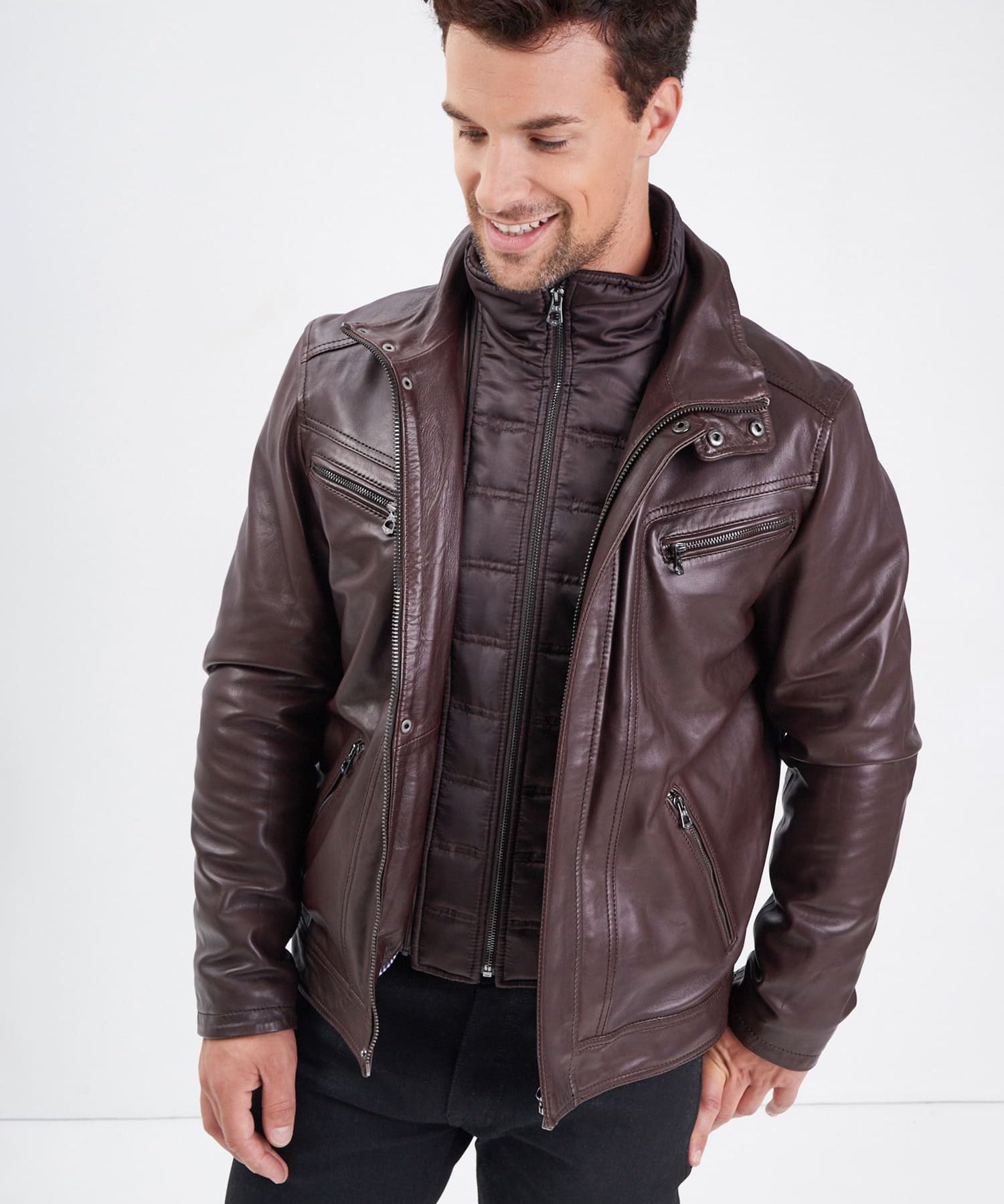 Falconero+ic - Blouson cuir homme - Homme