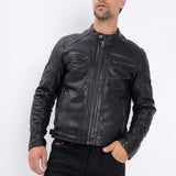 Collins - Blouson cuir homme - Homme