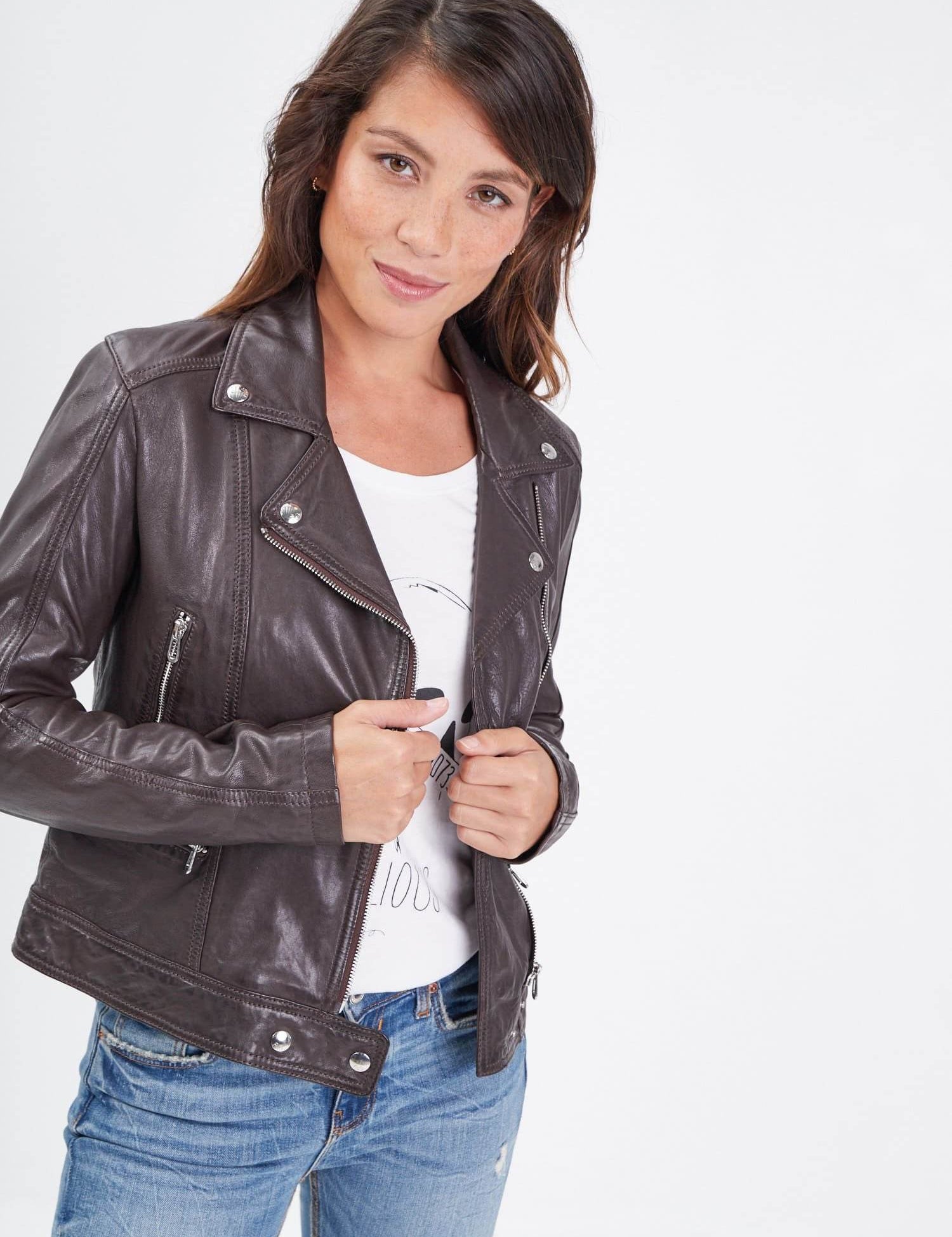 Panila - Blouson cuir femme - Accueil