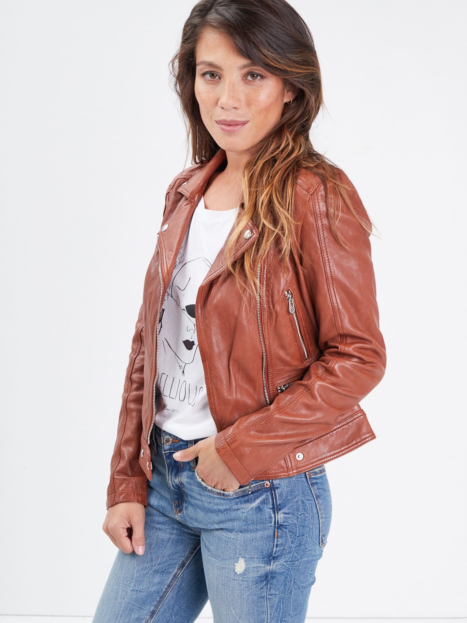 Panila - Blouson cuir femme - Accueil