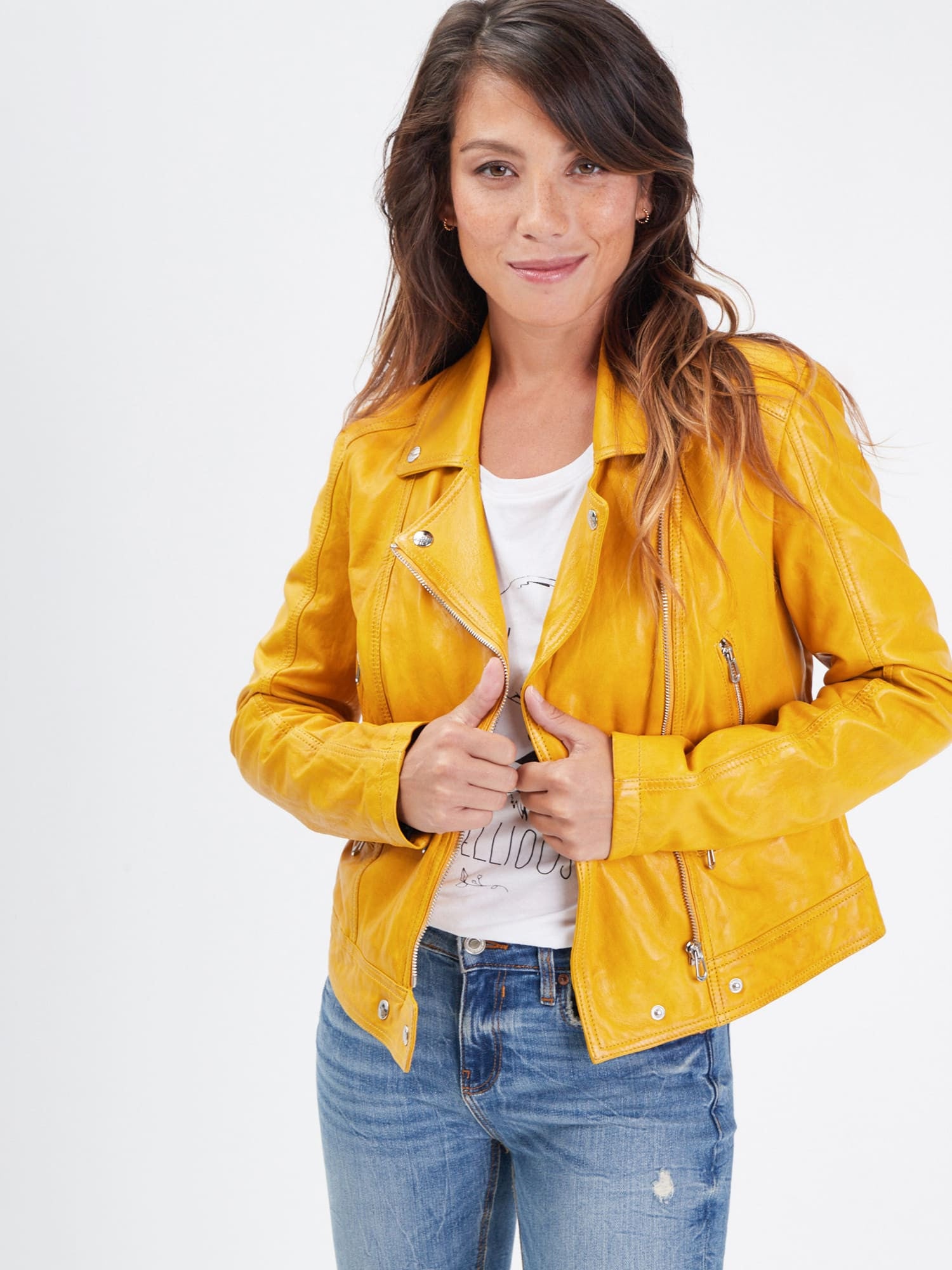 Panila - Blouson cuir femme - Accueil