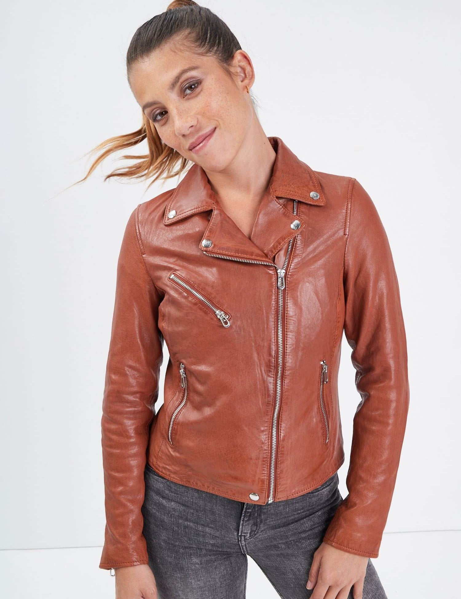 Olympe - Perfecto cuir femme - Femme