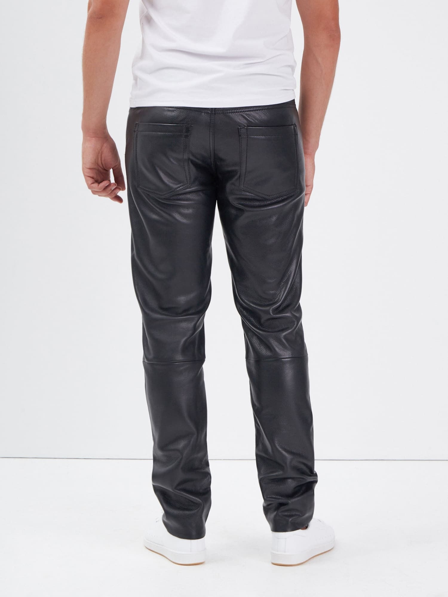 Pantalon homme cuir best sale