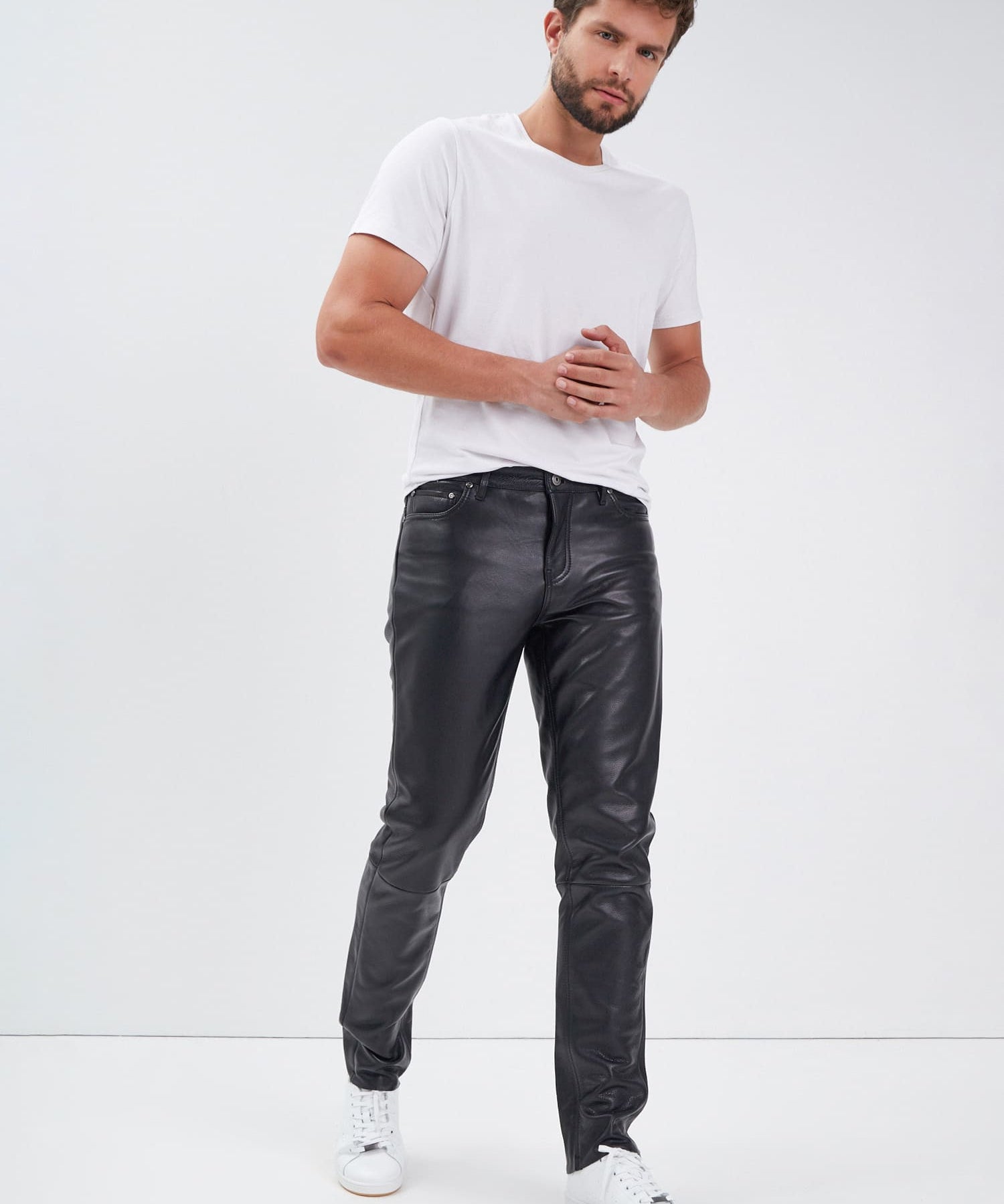 Booling pant r/milled - Pantalon cuir homme - Accueil