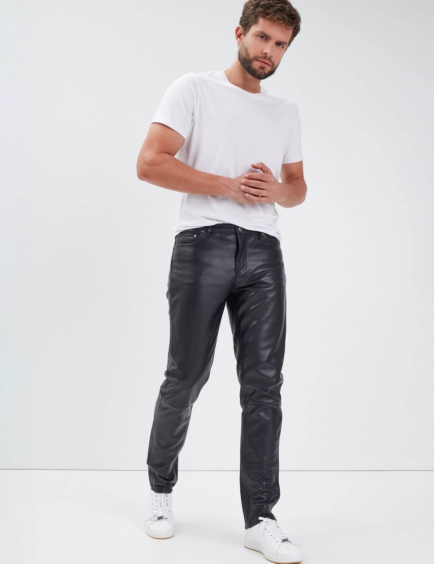 Booling pant r/milled - Pantalon cuir homme - Accueil
