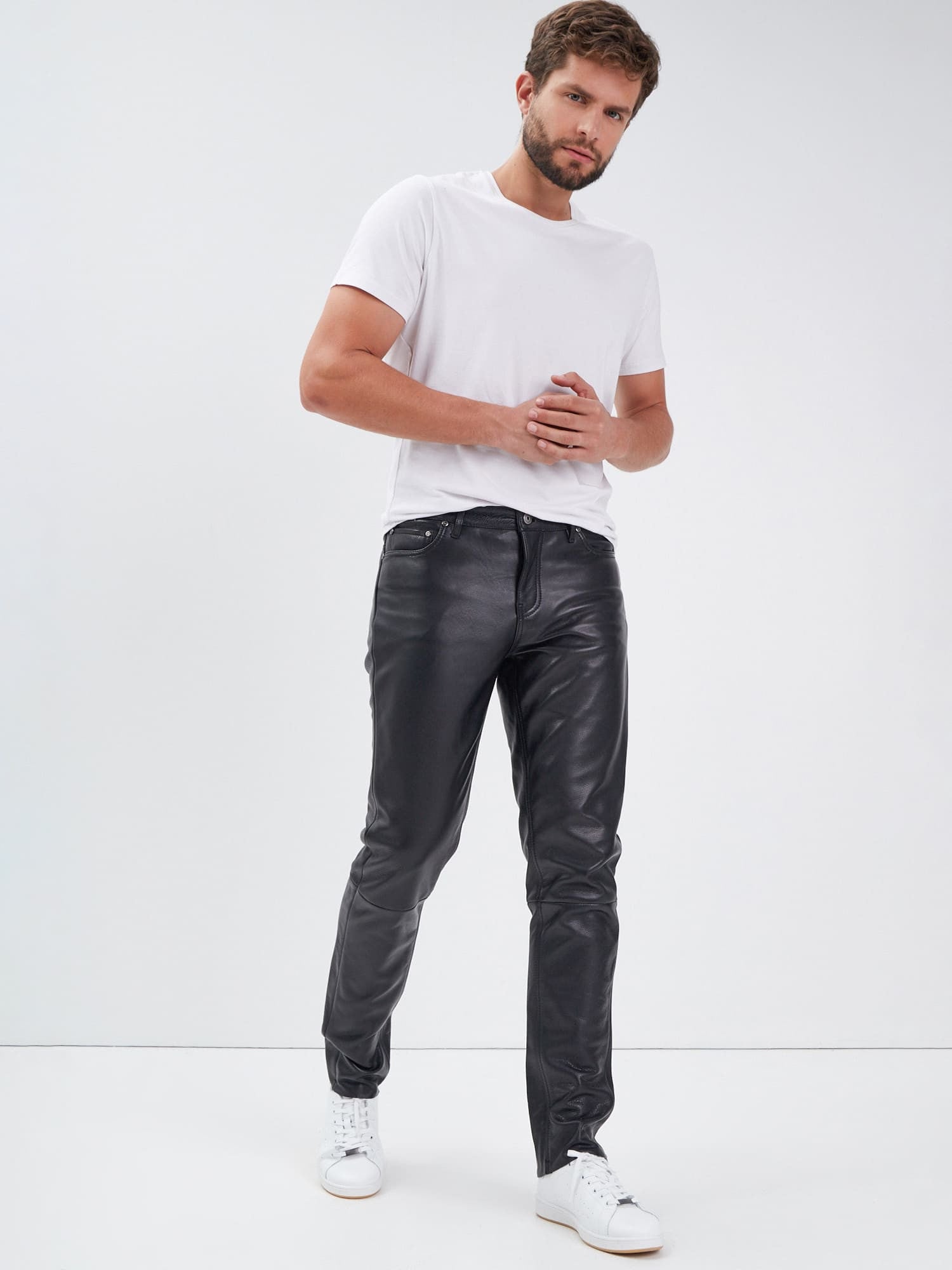 Booling pant r/milled - Pantalon cuir homme - Accueil