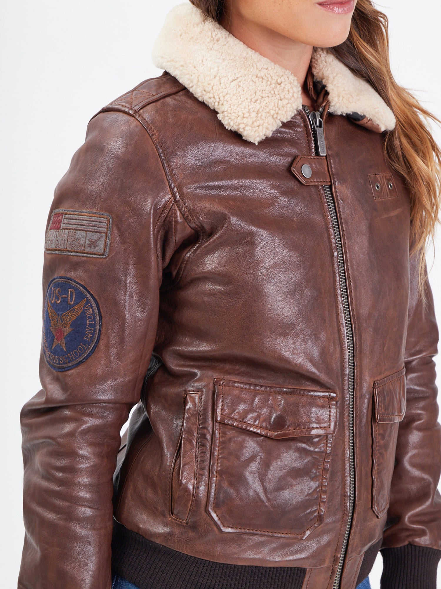 Air pilot - Blouson cuir femme - Femme