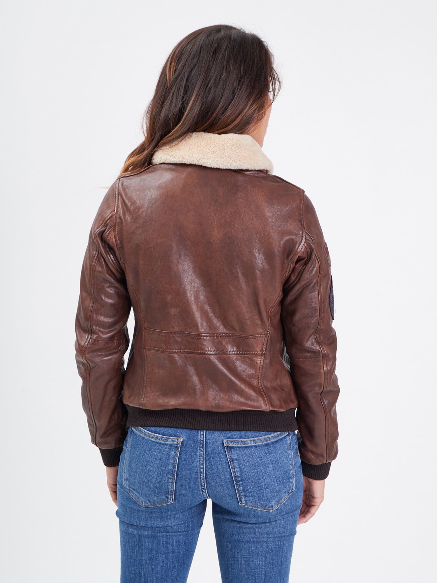 Air pilot - Blouson cuir femme - Femme