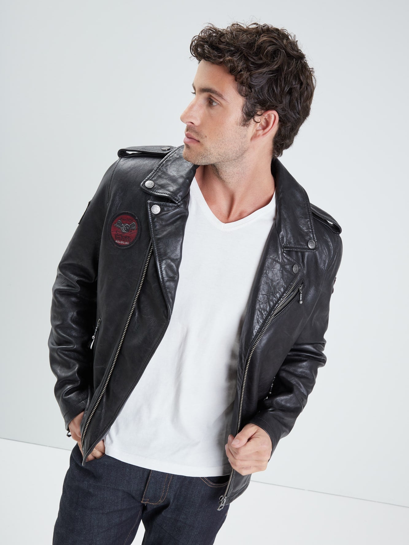 Blouson cuir von dutch sale