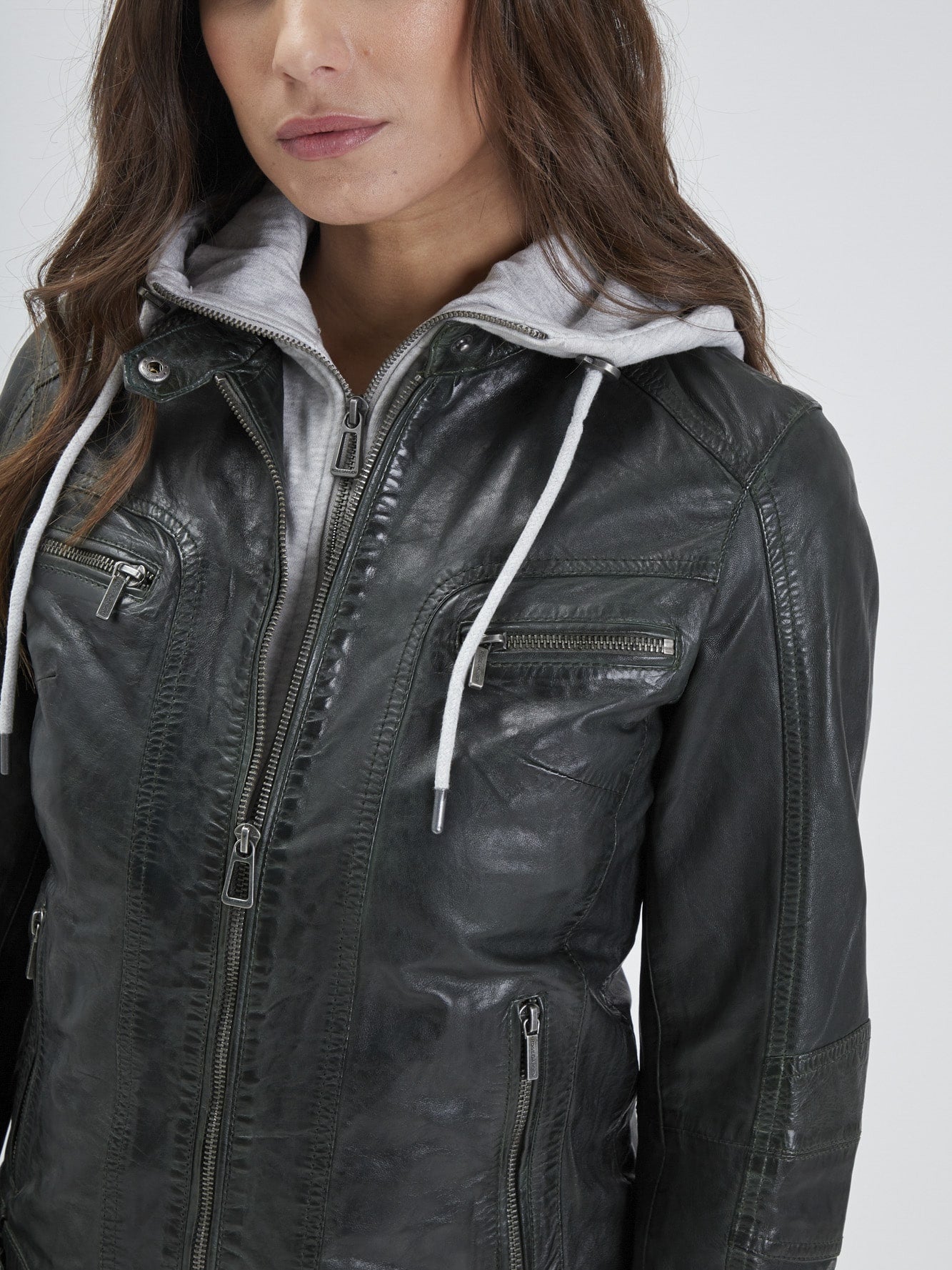 Silene + hood - Blouson cuir femme - Accueil