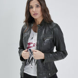 Silene + hood - Blouson cuir femme - Accueil