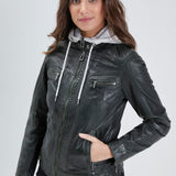 Silene + hood - Blouson cuir femme - Accueil