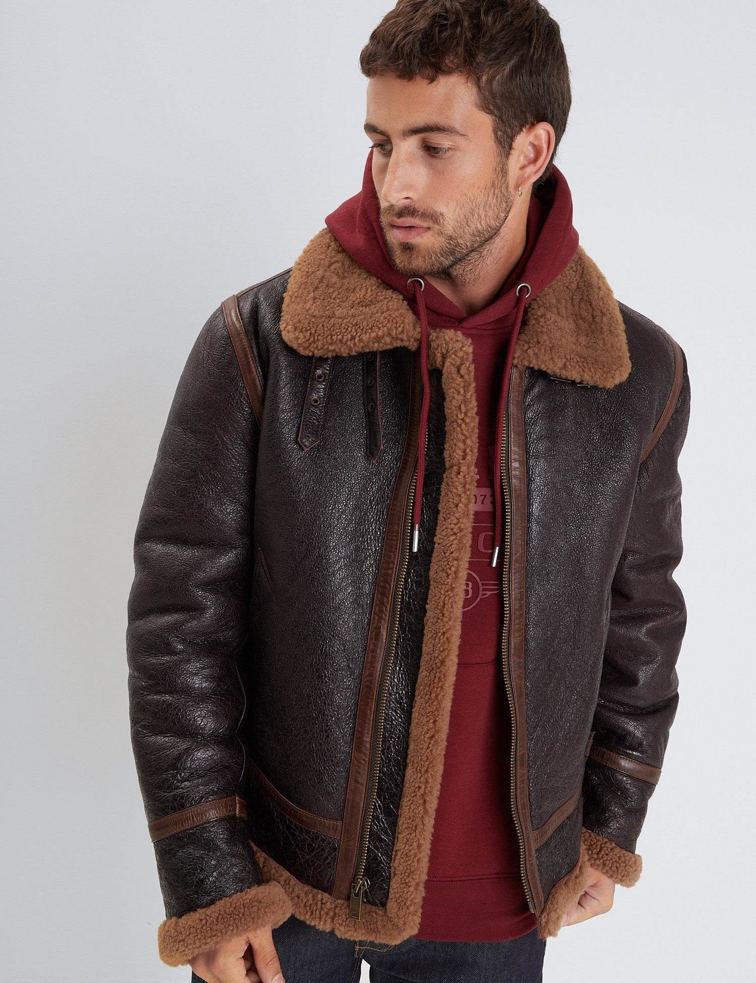 Bombardier dfh - Blouson cuir homme - Homme