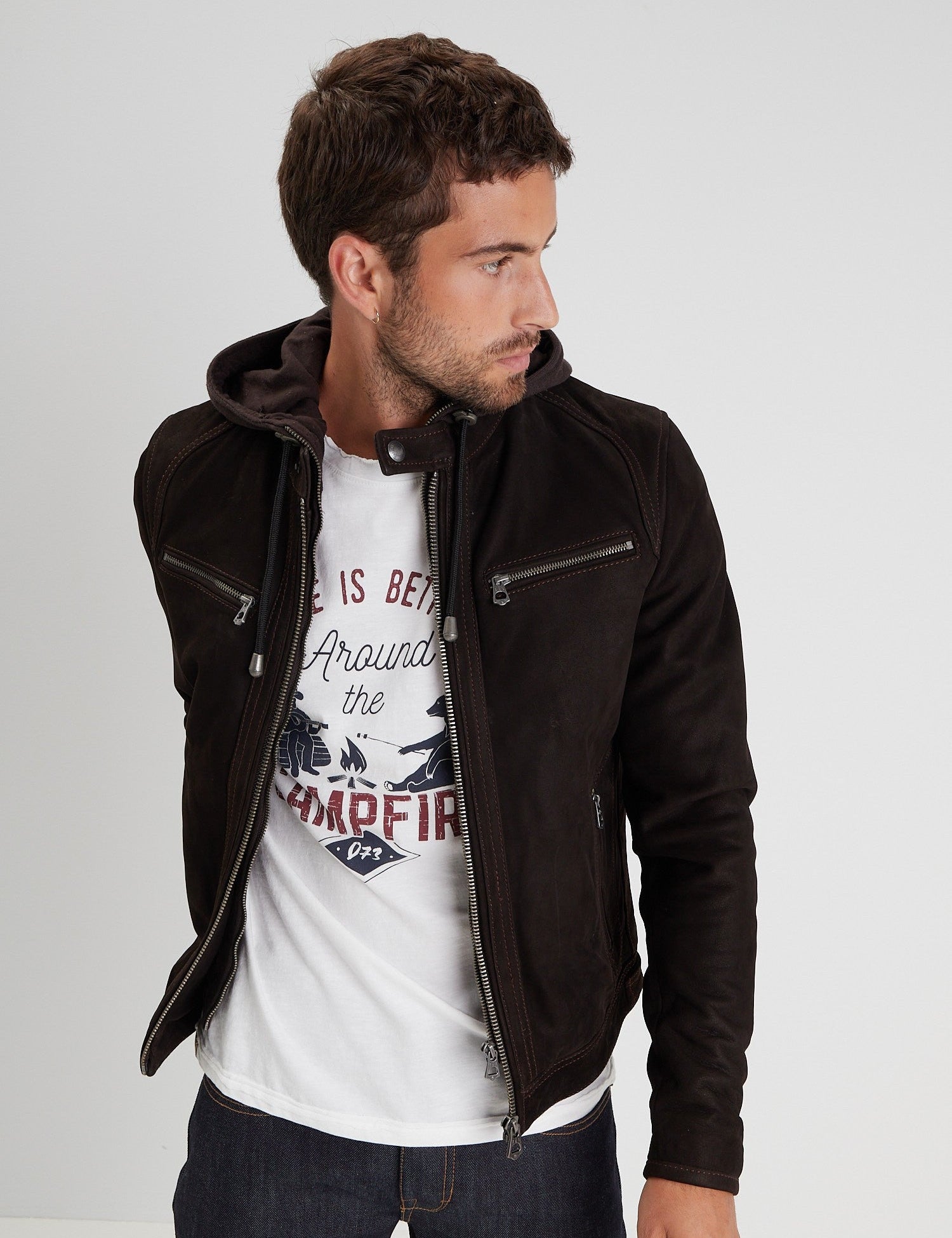 Scaroni madisson - Blouson cuir homme - Homme