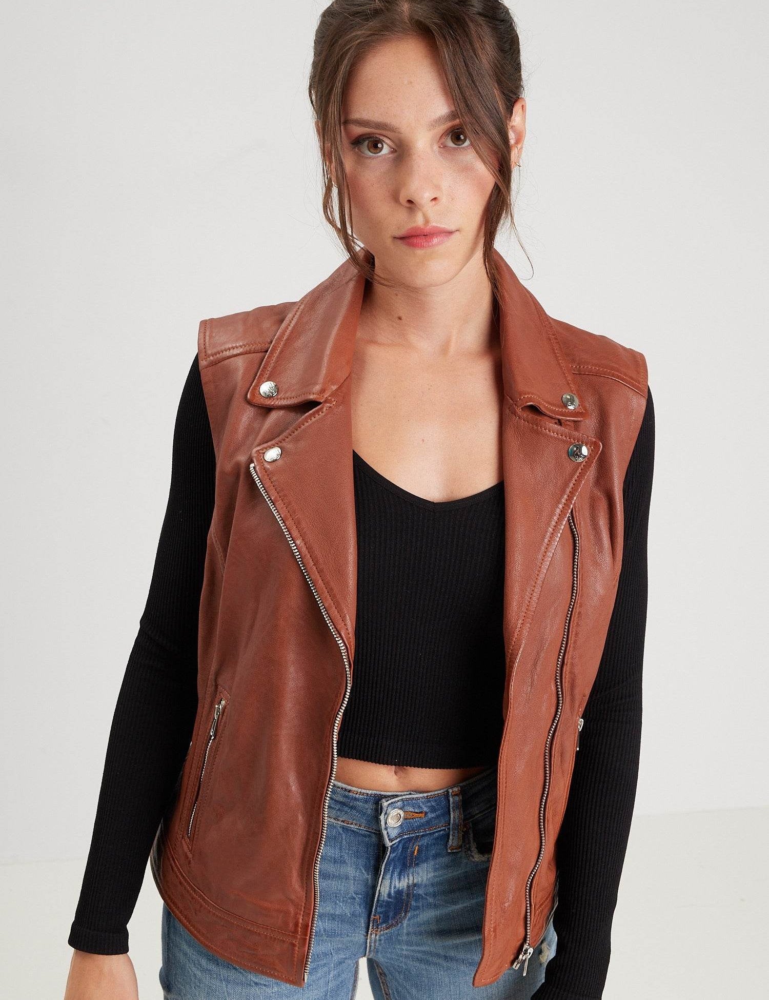 Sarah - Perfecto cuir femme - Accueil