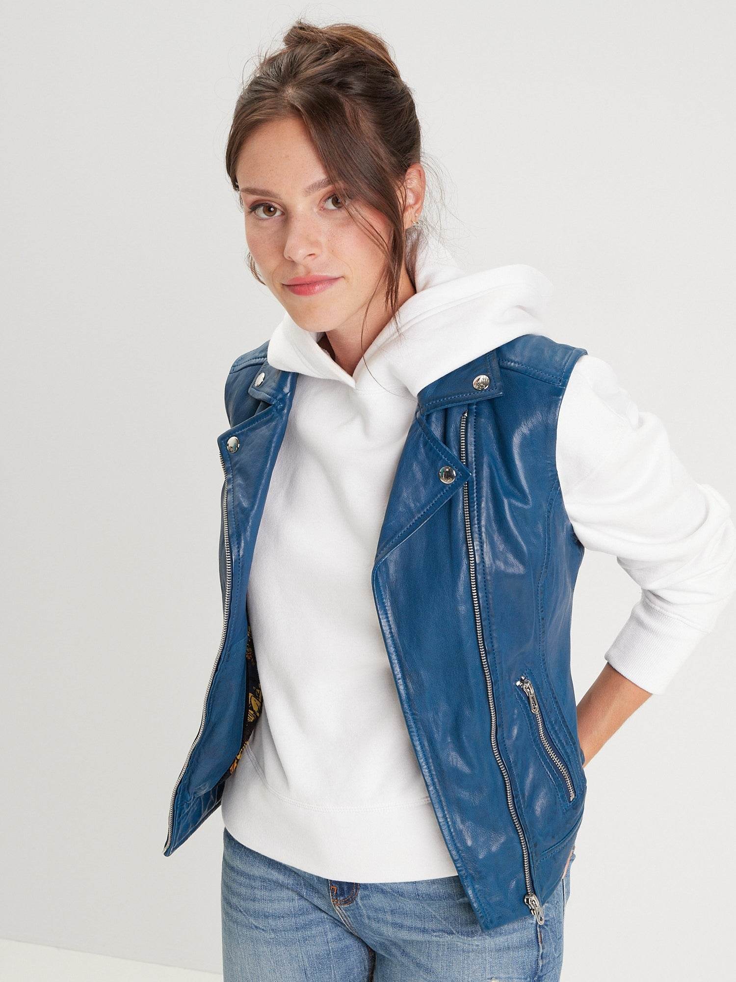 Perfecto Gilet Cuir Femme Sans Manche Sarah Veste Cuir Sans Manche