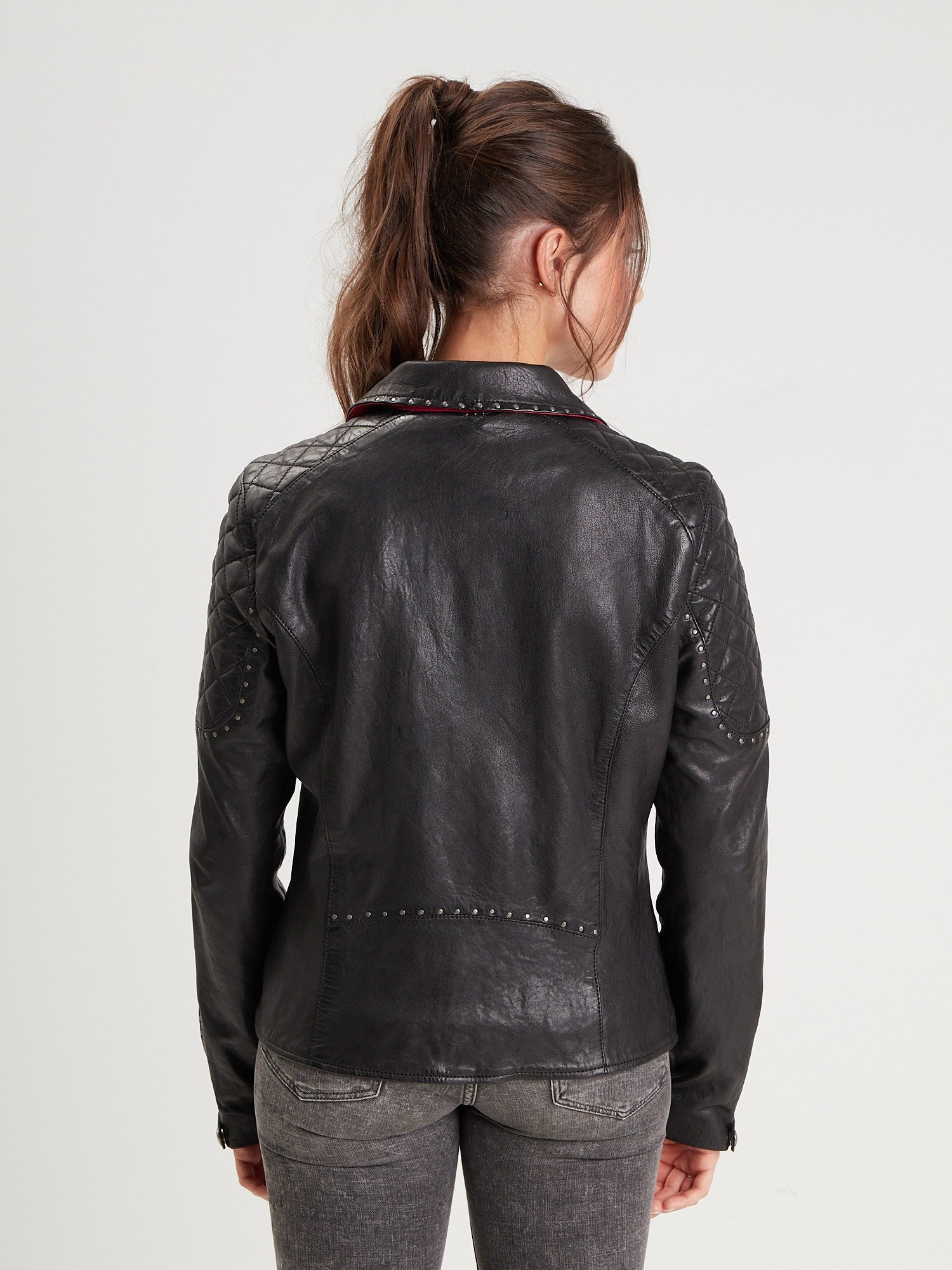 Louison - Blouson cuir femme - Accueil