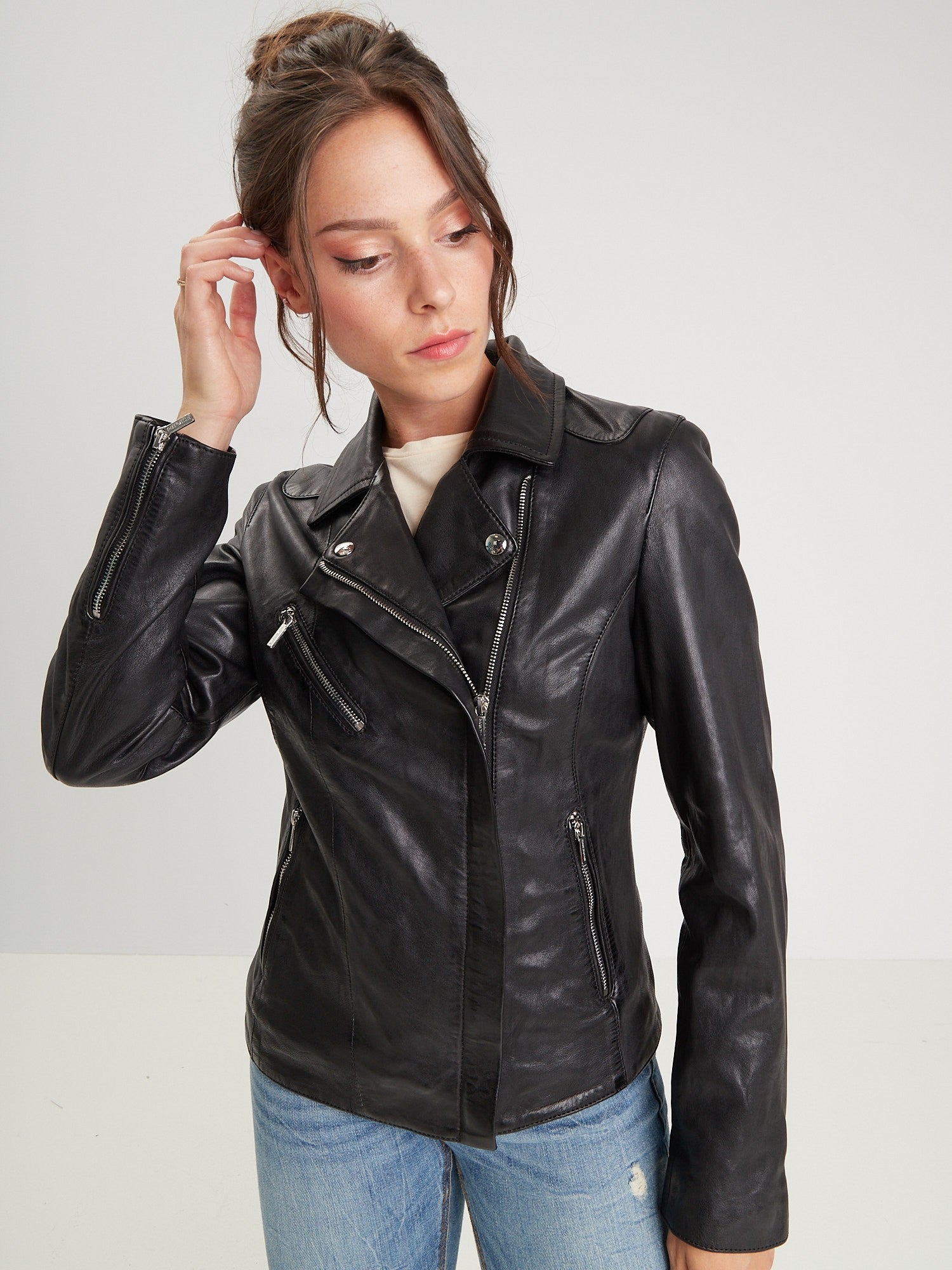 Margaux - Blouson cuir femme - Accueil