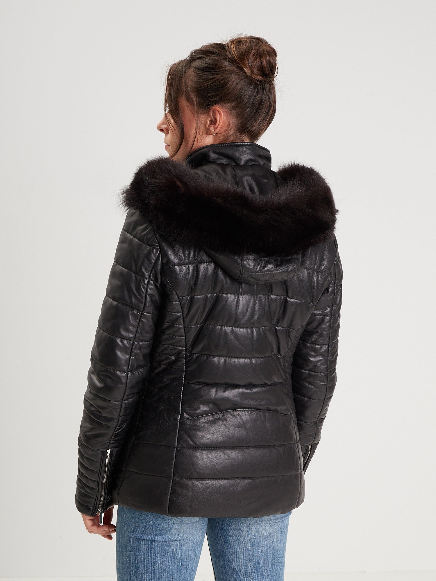 Helena fur - Doudoune cuir femme - Femme