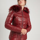 Helena fur - Doudoune cuir femme - Femme