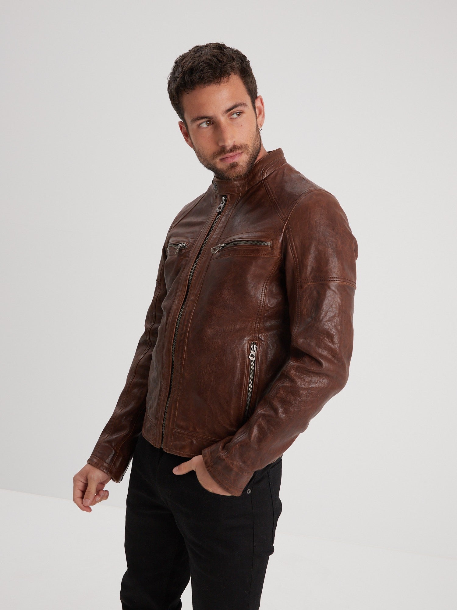 Bishop - Blouson cuir homme - Homme