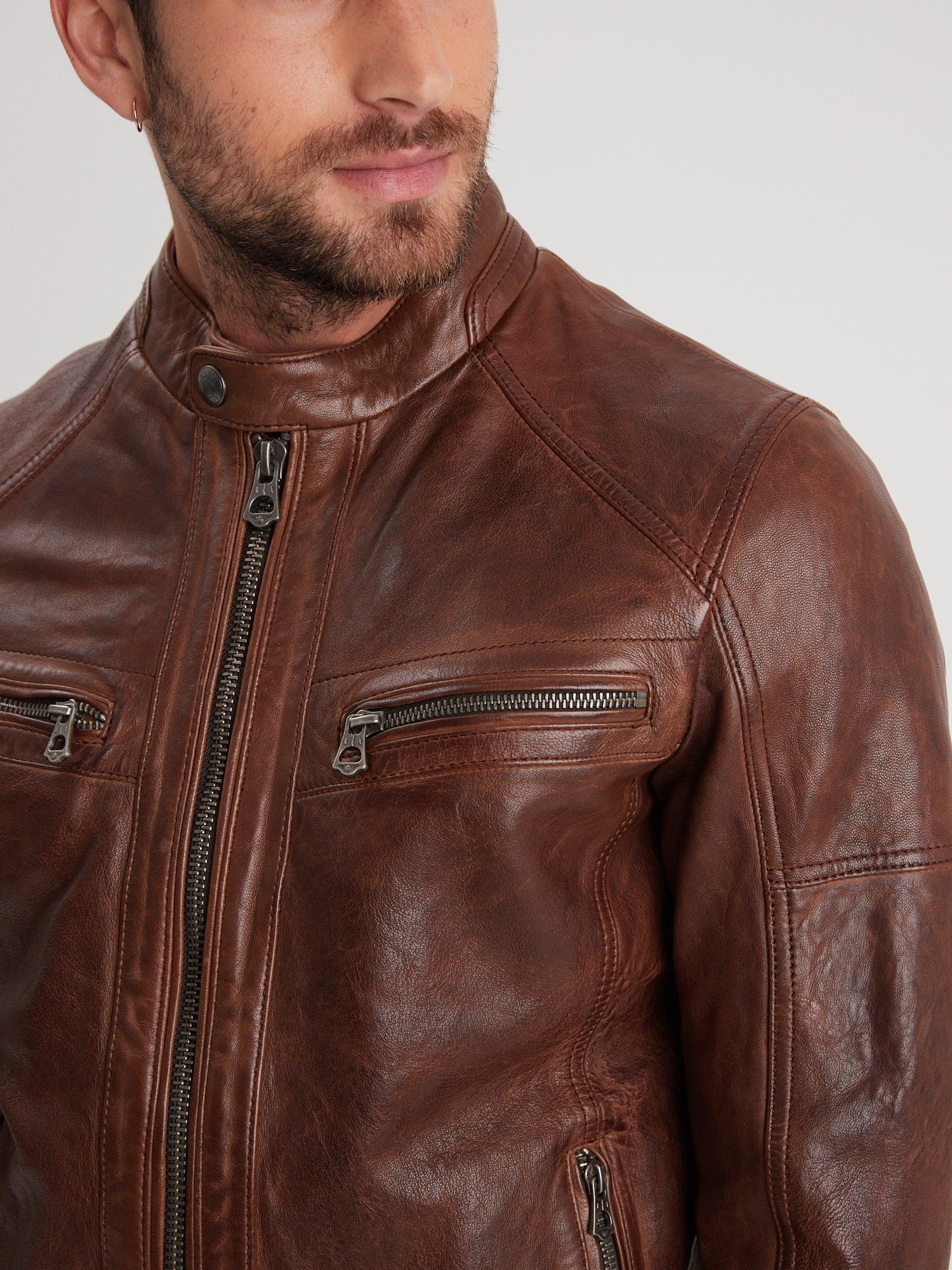 Bishop - Blouson cuir homme - Homme