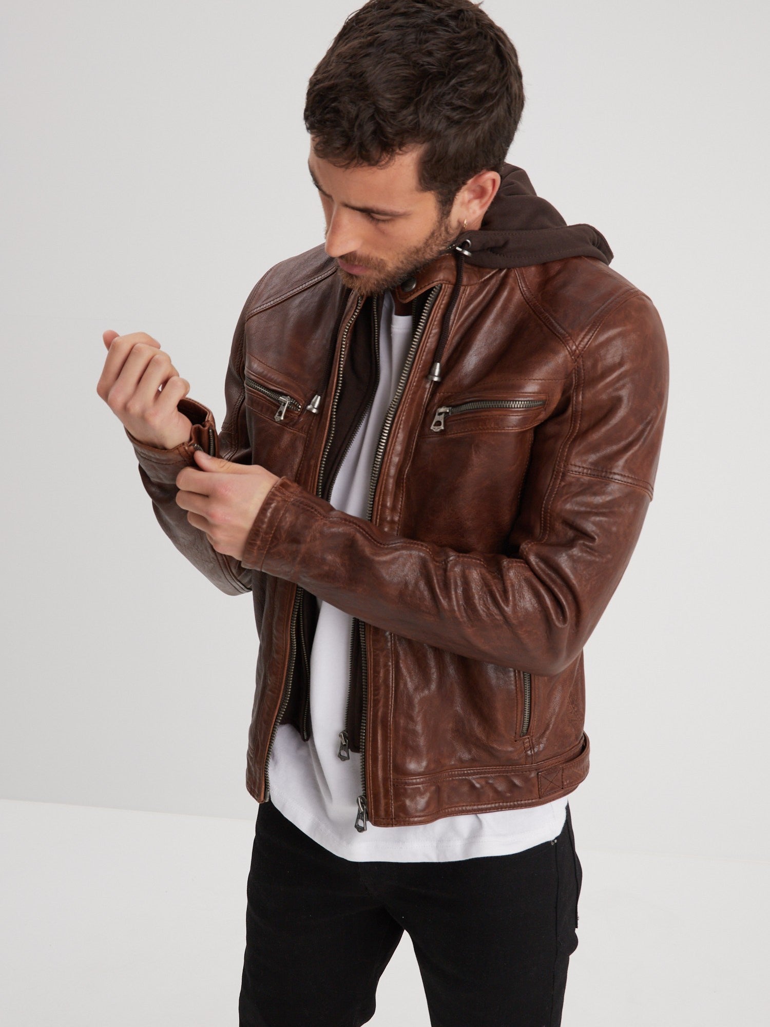 Bishop - Blouson cuir homme - Homme