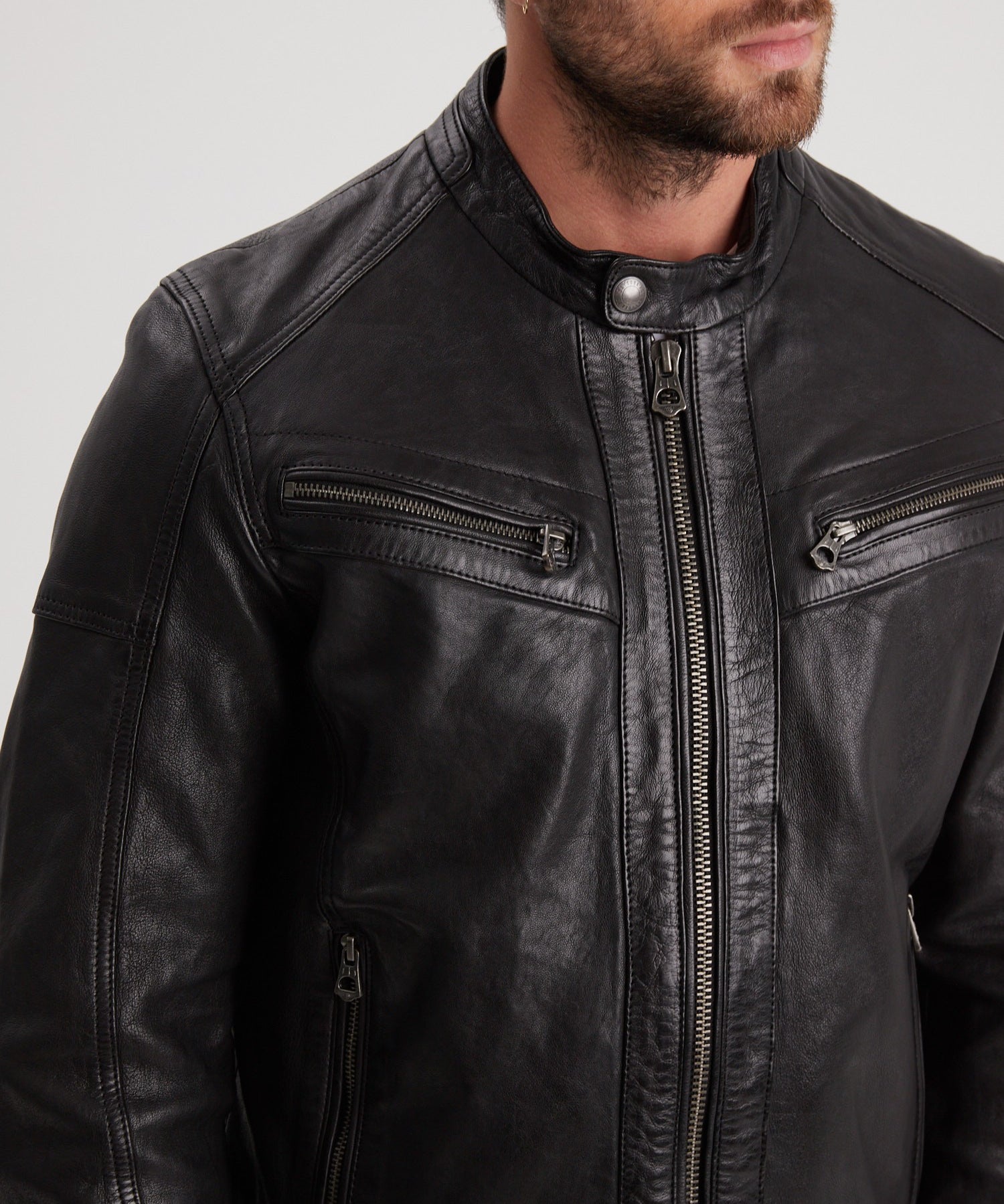 Bishop - Blouson cuir homme - Homme